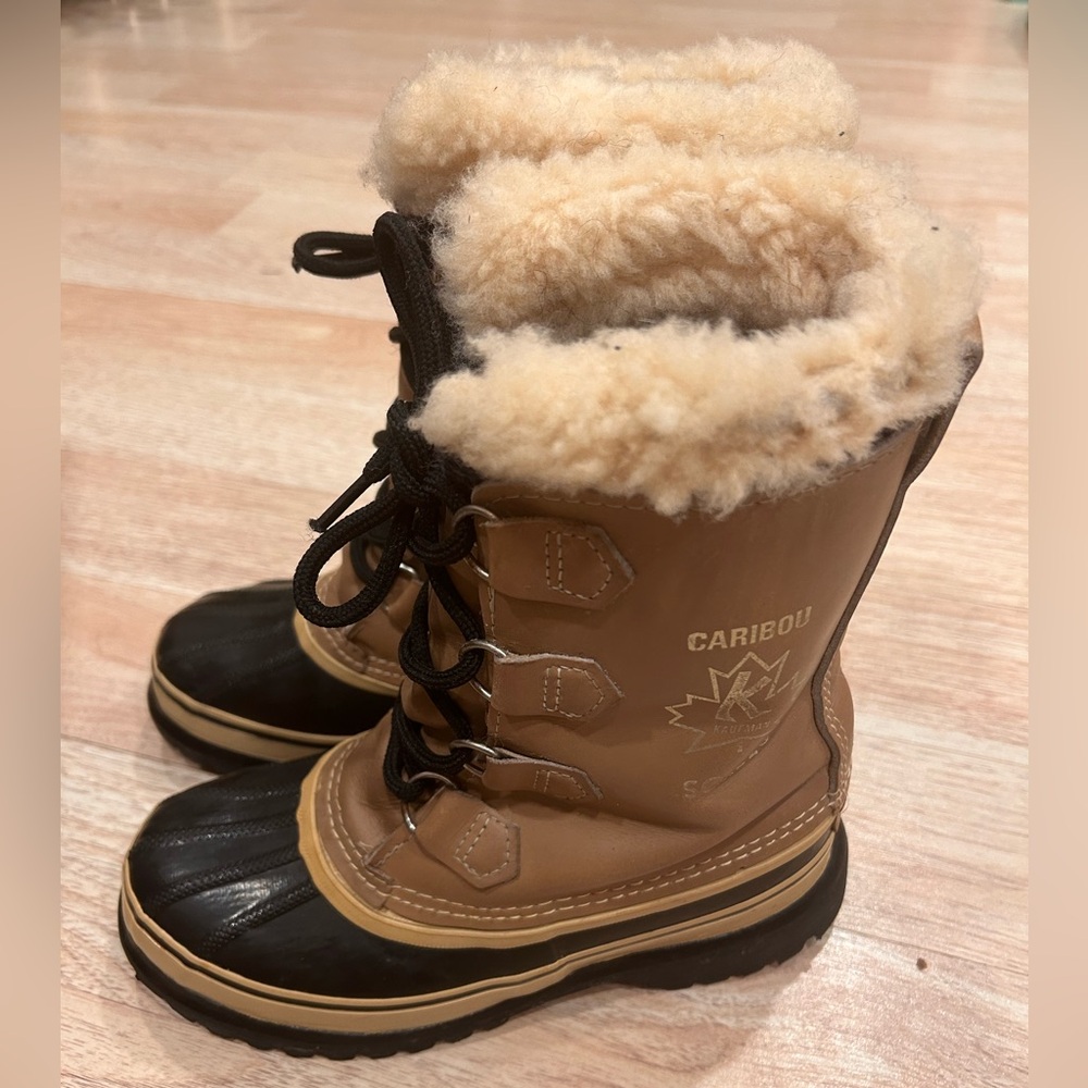 Vintage Sorel Caribou Kaufman Women’s Winter Boots - Tan and Black Size 5